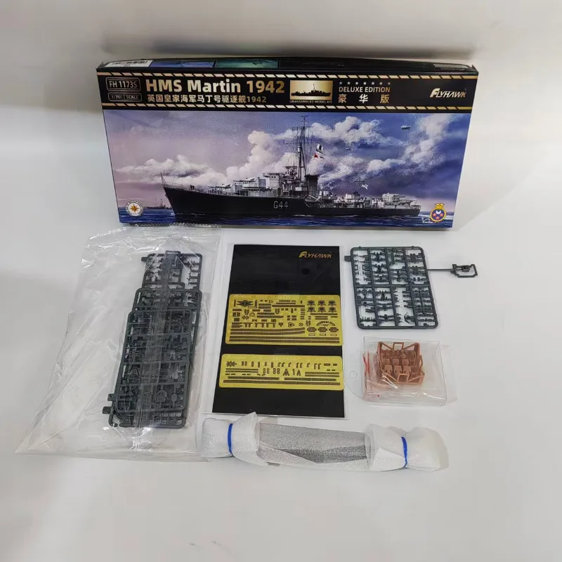 Комплект сборной модели FLYHAWK FH1173S 1/700 HMS Martin 1942 Destroyer Deluxe Edition с 3D-печатной частью, комплект пластиковой модели для сборки
Комплект сборной модели FLYHAWK FH1173S 1/700 HMS Martin 1942 Destroyer Deluxe Edition с 3D-печатной частью, комплект пластиковой модели для сборки