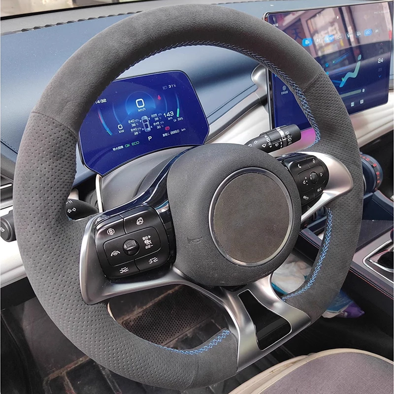 For BYD Dolphin Yuan 2022-2024 Seal 2023-2024 Hand Sewn Needle Thread Car Steering Wheel Cover Car Interior Accessories Suede
For BYD Dolphin Yuan 2022-2024 Seal 2023-2024 Hand Sewn Needle Thread Car Steering Wheel Cover Car Interior Accessories Suede