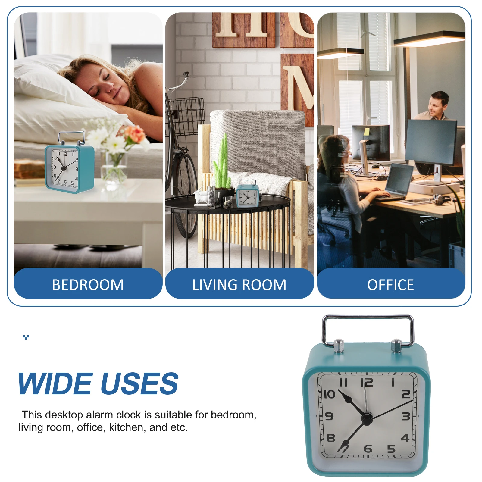 Desktop Alarm Clock Silent Non Ticking Operated Mute Bedside Small Table Clock for Bedroom Decoration Table Decor 
Desktop Alarm Clock Silent Non Ticking Operated Mute Bedside Small Table Clock for Bedroom Decoration Table Decor