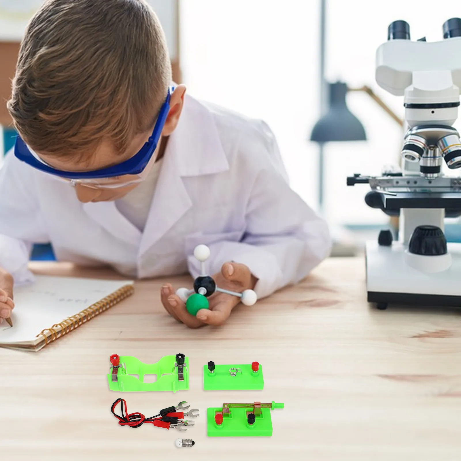 1Set Basic Electricity Learning Kit Kids Physics Science Lab Set Building Circuits Kit Safe Tested Components Teaching Guide
1Set Basic Electricity Learning Kit Kids Physics Science Lab Set Building Circuits Kit Safe Tested Components Teaching Guide