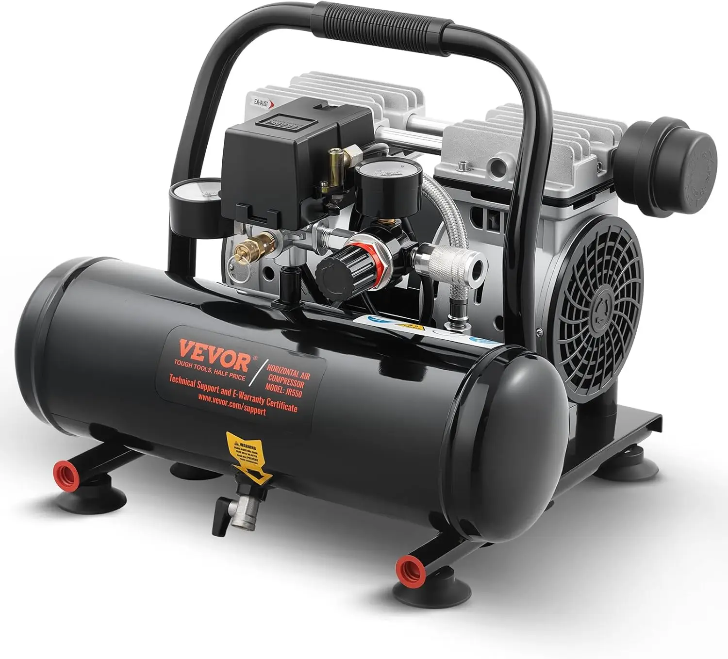 Air Compressor, 1 Gallon Steel Tank, 1HP 1.5CFM @ 90PSI Oil Free Air Compressor & Max. 120PSI Pressure, 78dB Ultra Quiet Portabl
Air Compressor, 1 Gallon Steel Tank, 1HP 1.5CFM @ 90PSI Oil Free Air Compressor & Max. 120PSI Pressure, 78dB Ultra Quiet Portabl