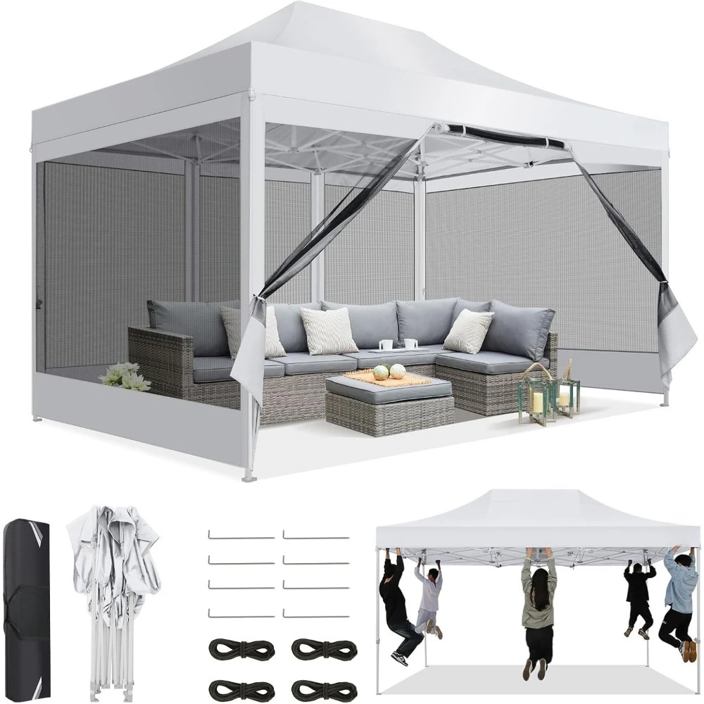 10x15 Canopy Tent, Heavy Duty Pop up Canopy with Sidewalls, Waterproof Easy Setup Canopy 
10x15 Canopy Tent, Heavy Duty Pop up Canopy with Sidewalls, Waterproof Easy Setup Canopy