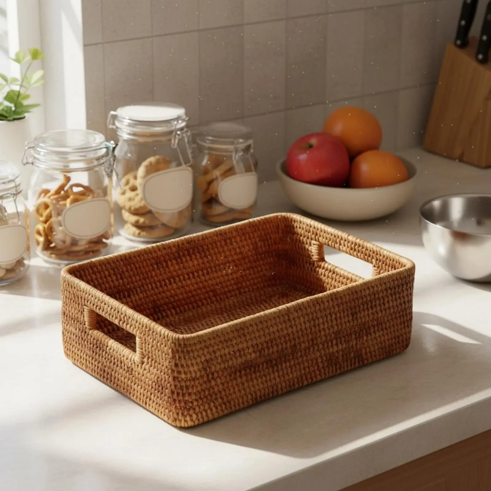 Woven Rattan Container Versatile Handmade Wicker Container Rectangular Storage Tray Nesting Design Organizer Container
Woven Rattan Container Versatile Handmade Wicker Container Rectangular Storage Tray Nesting Design Organizer Container