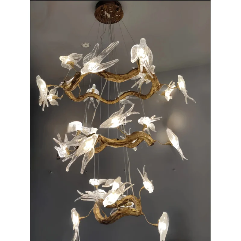 Vintage Round Glass Bird Ceiling Chandelier Swallow Long Dining Table Living Room Luxury Branch Pendant Chandelier Lamp Designer
Vintage Round Glass Bird Ceiling Chandelier Swallow Long Dining Table Living Room Luxury Branch Pendant Chandelier Lamp Designer