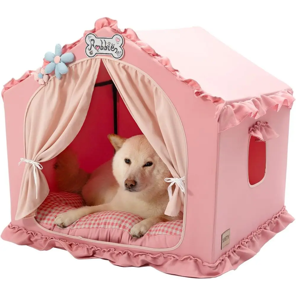 Pink Large Indoor Dog House with Breathable, Washable Cover, Suitable for 20-40 lbs Dogs
Pink Large Indoor Dog House with Breathable, Washable Cover, Suitable for 20-40 lbs Dogs