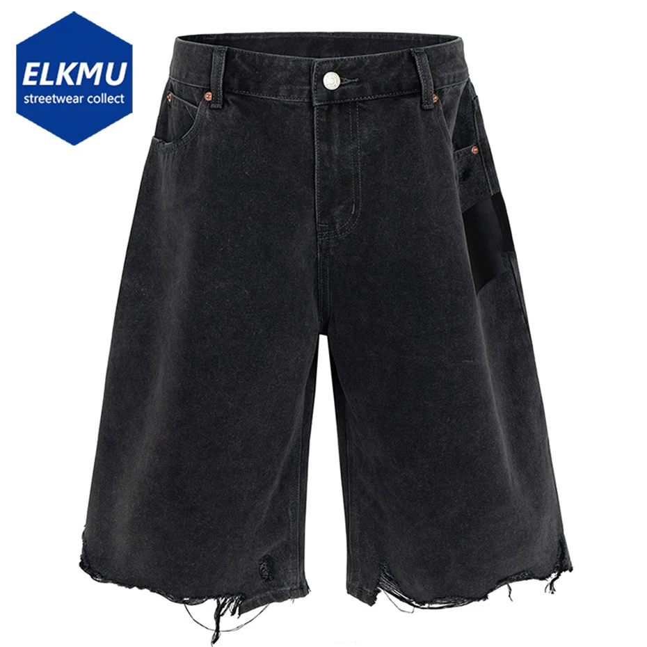 Men Summer Vintage Denim Shorts Black Loose Casual Jeans Shorts Hi Streetwear Oversized Ripped Shorts for Male 2025
Men Summer Vintage Denim Shorts Black Loose Casual Jeans Shorts Hi Streetwear Oversized Ripped Shorts for Male 2025