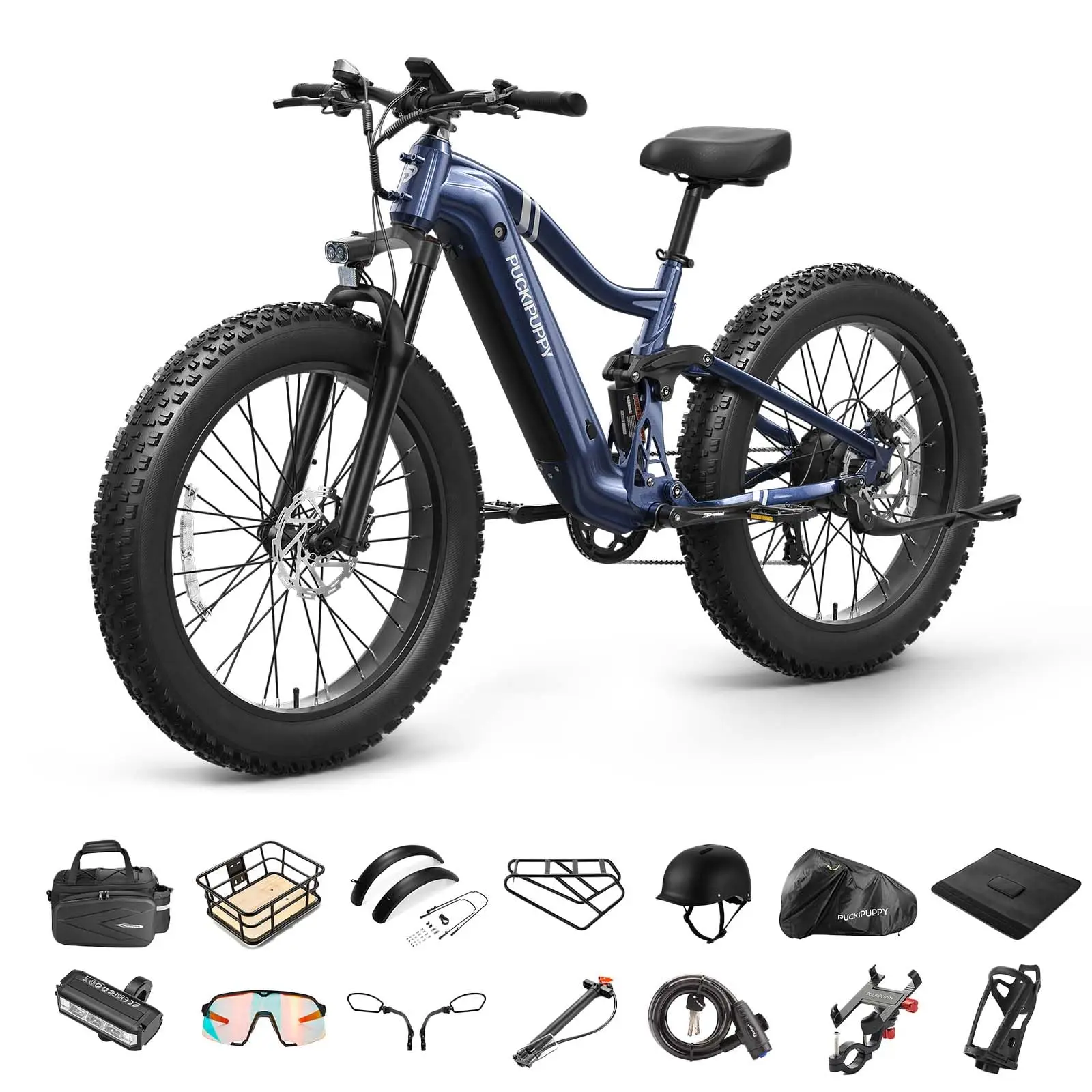 PUCKIPUPPY Boxer Electric Bike for Adults Luxury Pack 960W 48V 20Ah Battery and Extra 15Ah Battery 7 Speed 140Miles Range EBike
PUCKIPUPPY Boxer Electric Bike for Adults Luxury Pack 960W 48V 20Ah Battery and Extra 15Ah Battery 7 Speed 140Miles Range EBike
