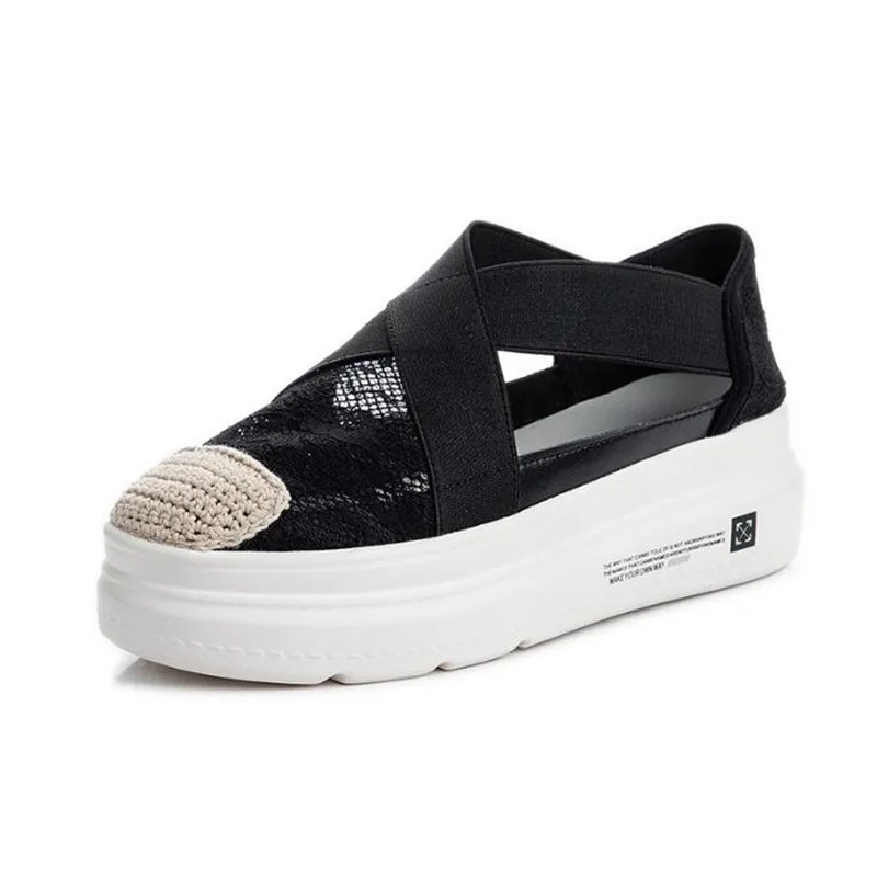Summer Casual Breathable Shoes Women Platform Sneaker Black Vulcanized Shoe Summer Comfortable Flats Woman Fisherman
Summer Casual Breathable Shoes Women Platform Sneaker Black Vulcanized Shoe Summer Comfortable Flats Woman Fisherman
