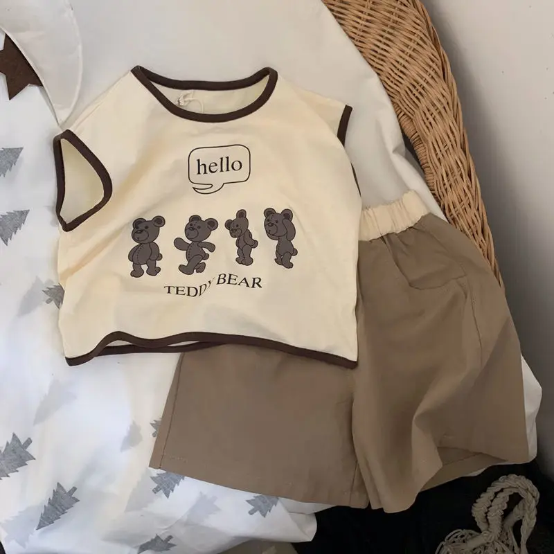2PCS Children Girl Boy Clothing Set Cartoon Print Shirt + Shorts Summer Fashion Suit For Kids Girl 1-6 Years Baby Girl Clothes
2PCS Children Girl Boy Clothing Set Cartoon Print Shirt + Shorts Summer Fashion Suit For Kids Girl 1-6 Years Baby Girl Clothes