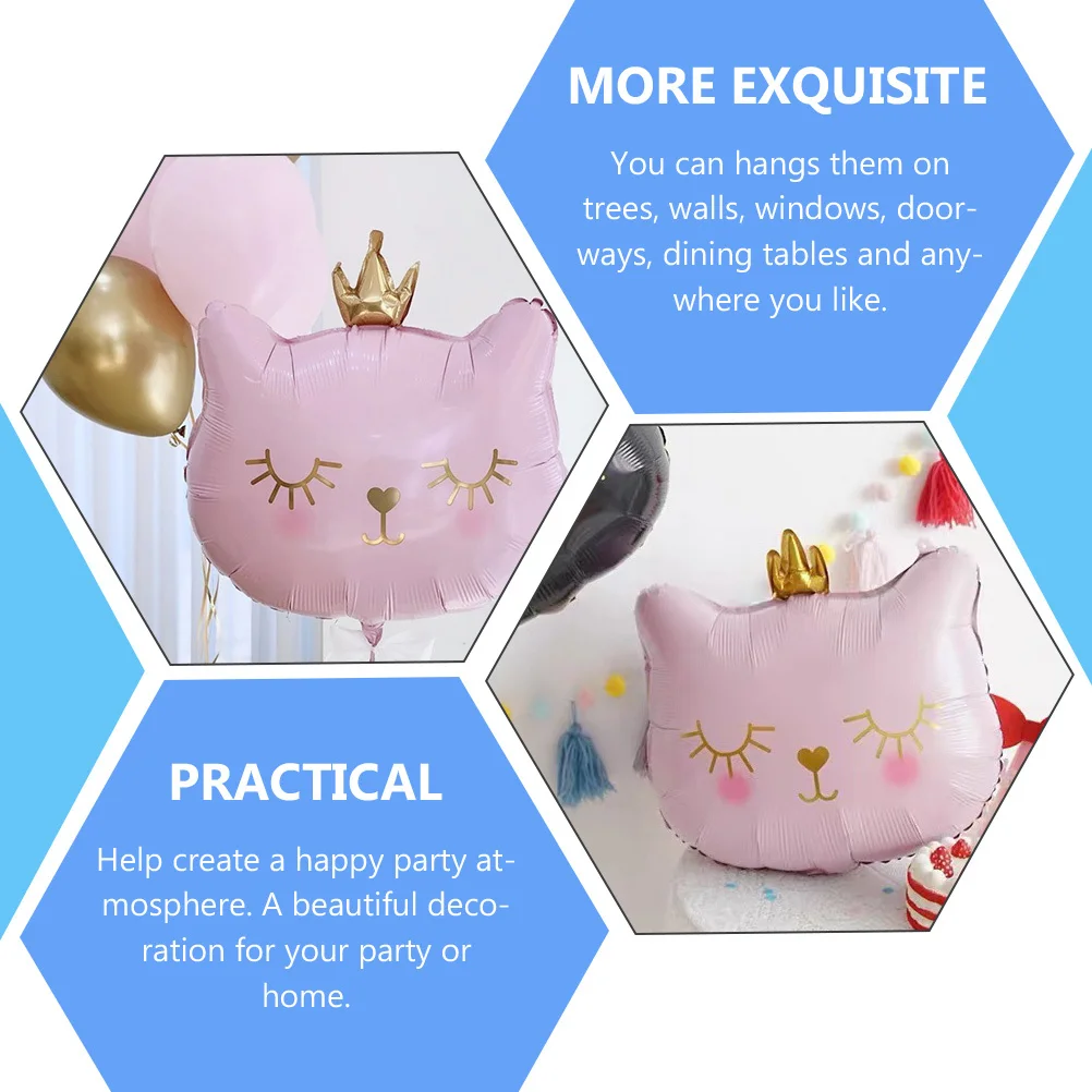 3Pcs Crown Cat Balloons Kitten Pet Balloons Durable and Sturdy Material Hanging Anywhere Decorations Ornaments
3Pcs Crown Cat Balloons Kitten Pet Balloons Durable and Sturdy Material Hanging Anywhere Decorations Ornaments