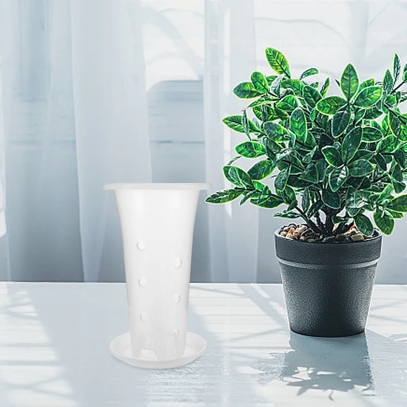 1 set Transparent Flower Plastic Plant Nursery Garden Pots With Drainage Holes For Indoor Outdoor Succulent Hanging Planters
1 set Transparent Flower Plastic Plant Nursery Garden Pots With Drainage Holes For Indoor Outdoor Succulent Hanging Planters