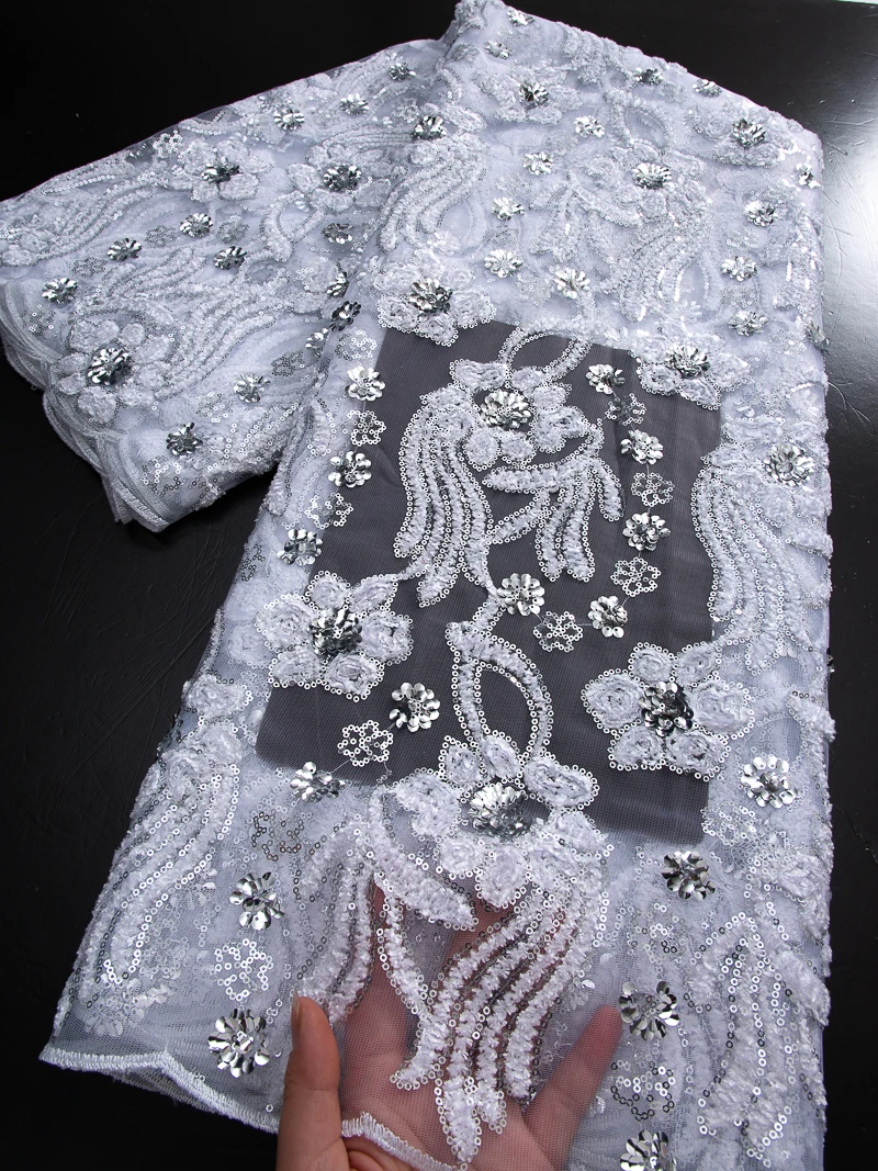 Африканская кружевная ткань с блестками и бисером, 5 ярдов, высокое качество, французская нигерийская кружевная ткань с вышивкой для свадебного шитья 4328
Африканская кружевная ткань с блестками и бисером, 5 ярдов, высокое качество, французская нигерийская кружевная ткань с вышивкой для свадебного шитья 4328