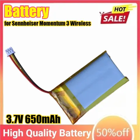 3.7V 650mAh Replacement Battery for Sennheiser Momentum 3 Wireless ,M3 Wireless ,Momentum True Wireless 2 Headset Battery