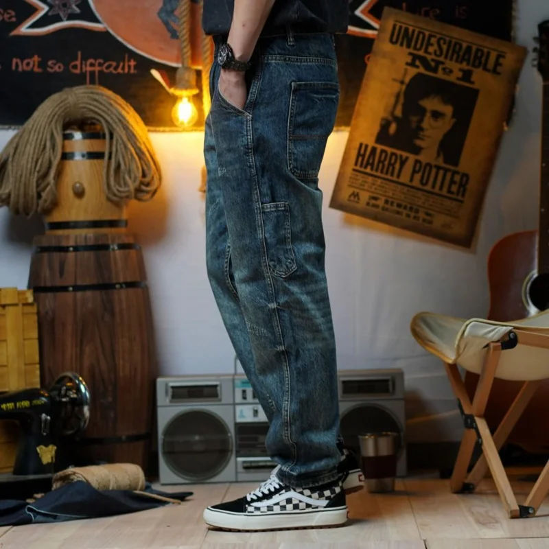 Japanese Style Jeans Men's Loose Micro-Cone Street Trend Straight Slimming Fashion All-Matching Trendy Workwear Washed Trousers
Japanese Style Jeans Men's Loose Micro-Cone Street Trend Straight Slimming Fashion All-Matching Trendy Workwear Washed Trousers
