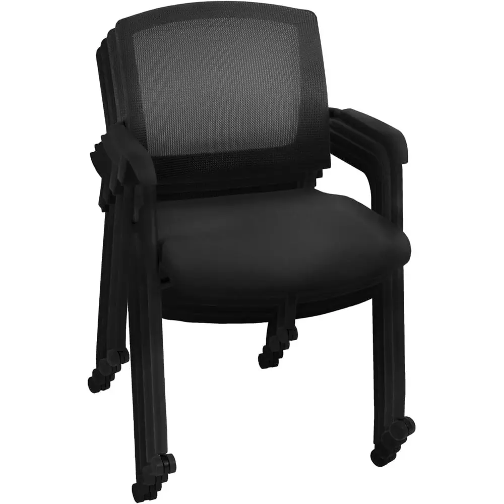 Multi-Pose Mesh Side Chair with Casters - Ergonomic Padded Rolling Chair for Office, Conference, Training (Black, 4 Pack)
Multi-Pose Mesh Side Chair with Casters - Ergonomic Padded Rolling Chair for Office, Conference, Training (Black, 4 Pack)