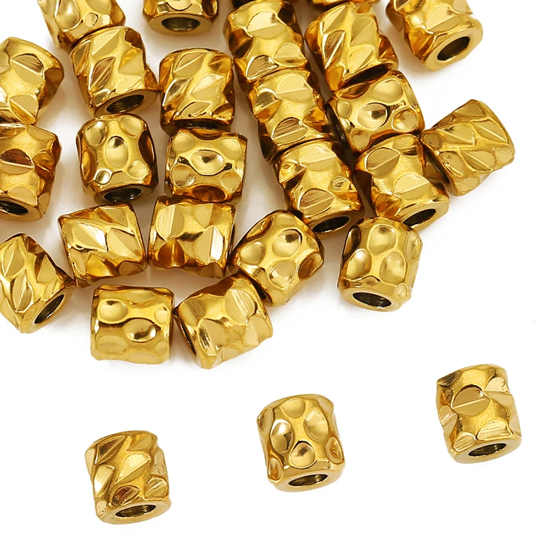 20pcs 4mm PVD Stainless Steel Rock Texture Carve Tube Beads Charm Spacer Loose Beads for DIY Bracelet Jewelry Making Accessories
20pcs 4mm PVD Stainless Steel Rock Texture Carve Tube Beads Charm Spacer Loose Beads for DIY Bracelet Jewelry Making Accessories
