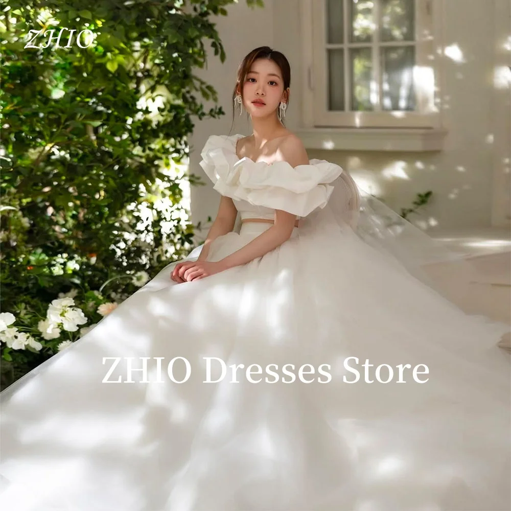 ZHIO Ruffles Off the Shoulder Wedding Dress 2PCS A-Line Floor Length Bow Pleat Bridal Gown Korea Photo Shoot Customized Elegant
ZHIO Ruffles Off the Shoulder Wedding Dress 2PCS A-Line Floor Length Bow Pleat Bridal Gown Korea Photo Shoot Customized Elegant