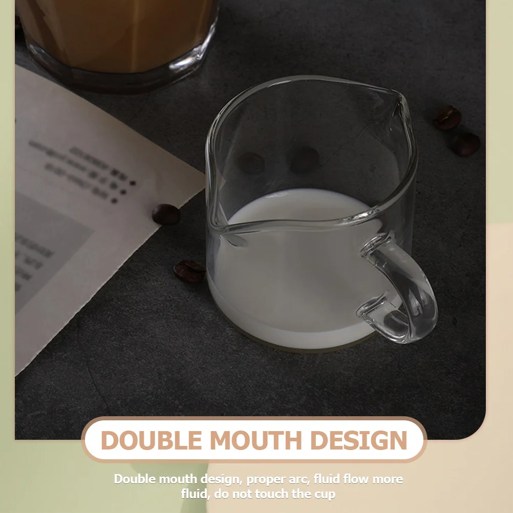 Glass Milk Pitcher 120ml Double Mouth Design Heat Resistant Easy to Clean Coffee Milk Frother Cup Creamer Pitcher
Glass Milk Pitcher 120ml Double Mouth Design Heat Resistant Easy to Clean Coffee Milk Frother Cup Creamer Pitcher
