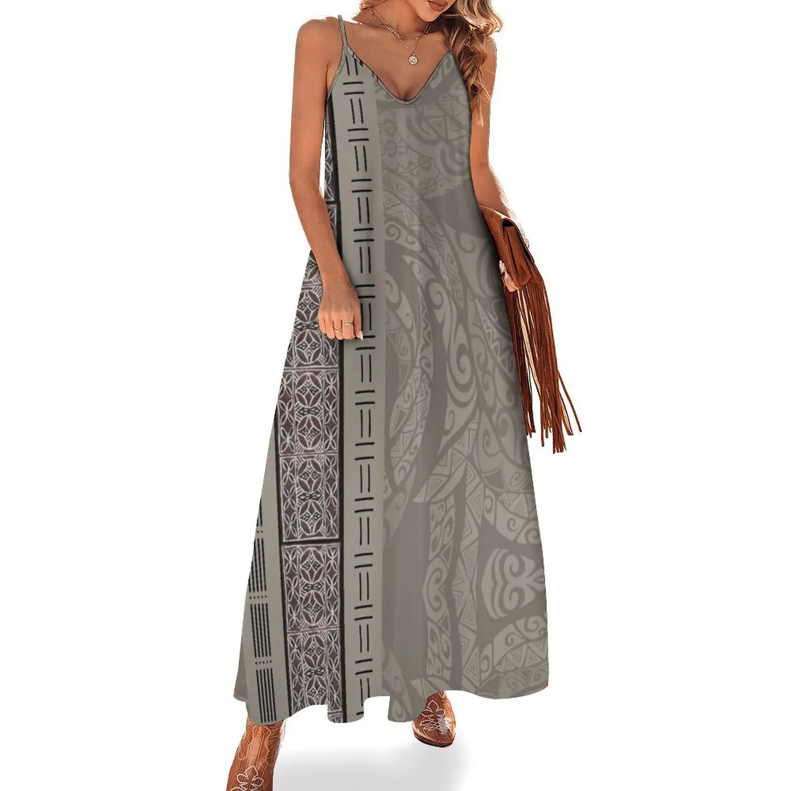 Contemporary Hawaiian Tapa Border Print Sleeveless Dress festival outfit women clothes Dress
Contemporary Hawaiian Tapa Border Print Sleeveless Dress festival outfit women clothes Dress