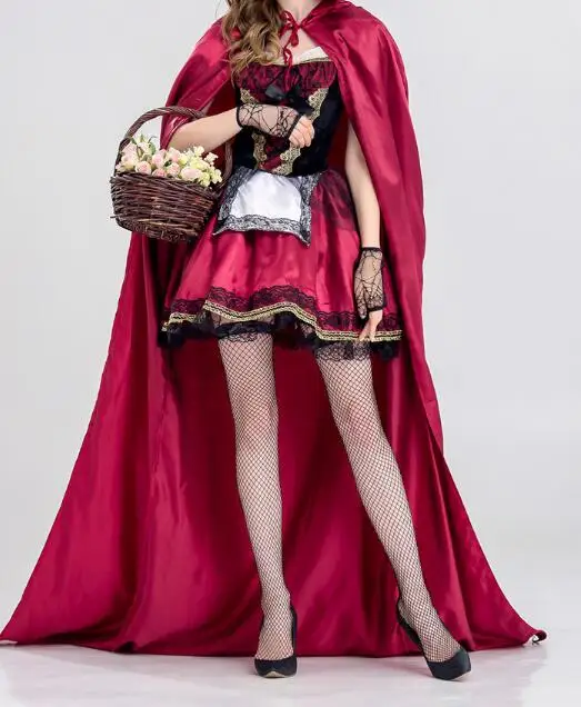 Little Red Riding Hood Costume Red Cap Cloak Clothing Halloween Purim Party Dress Autumn Women Adult Anime Cosplay Cap
Little Red Riding Hood Costume Red Cap Cloak Clothing Halloween Purim Party Dress Autumn Women Adult Anime Cosplay Cap