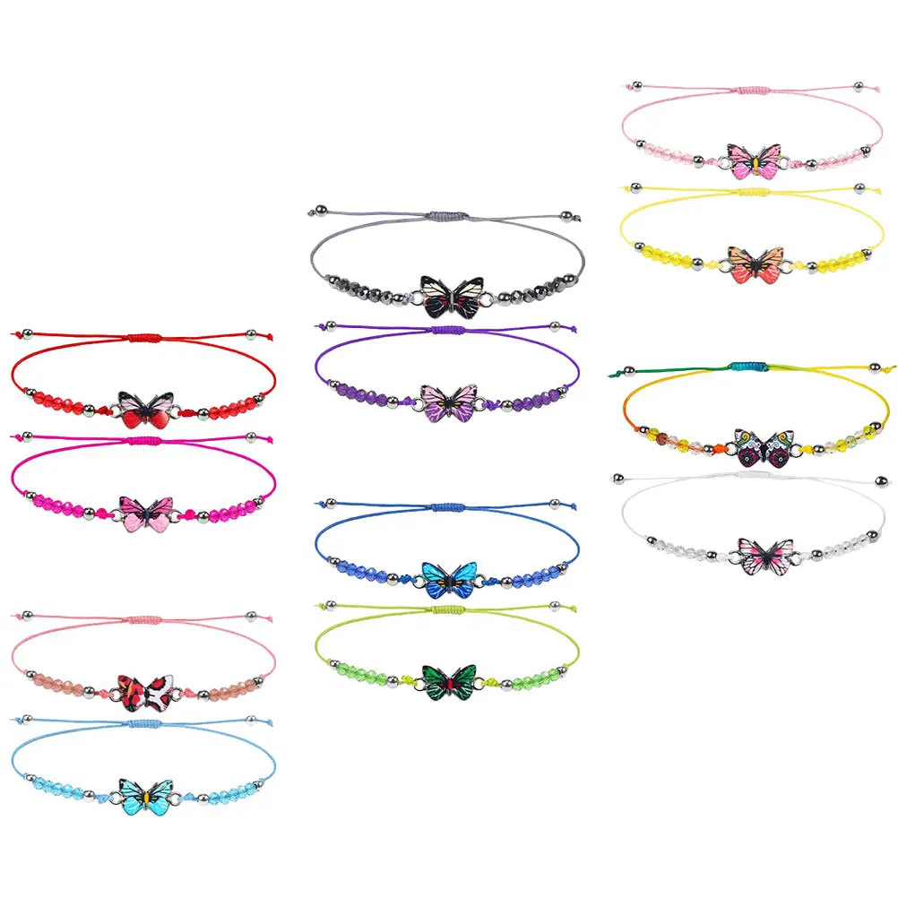 12 Pcs Crystal Bead Kids Gifts Butterfly Alloy Charm Jewelry Girls Bracelet Set Party Favors Woven Bracelets Friendship
12 Pcs Crystal Bead Kids Gifts Butterfly Alloy Charm Jewelry Girls Bracelet Set Party Favors Woven Bracelets Friendship