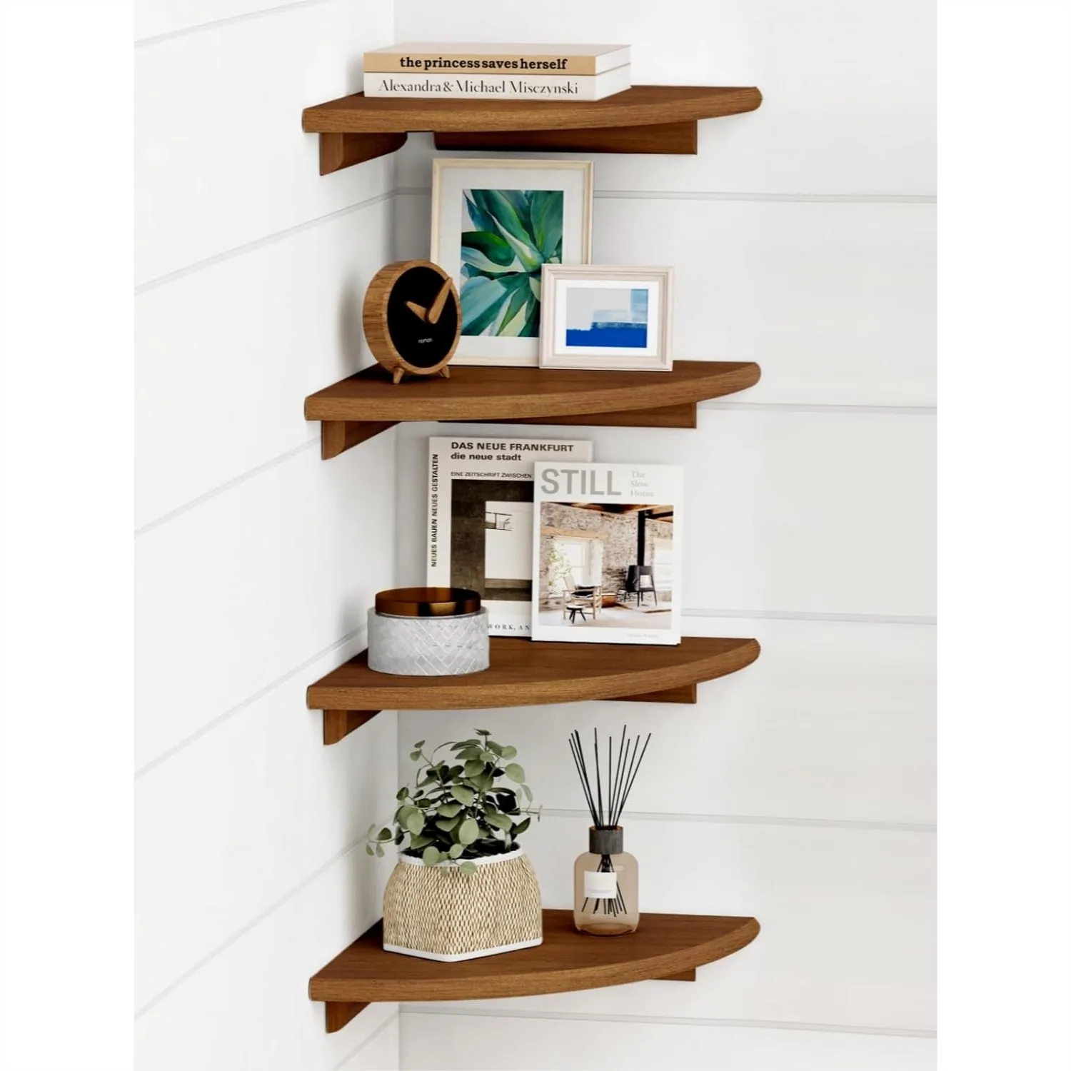 Walnut Brown Floating Corner Shelves For Wall 4-Pack, Small Wooden Hanging Corner Shelf For Kids Room Bedroom Bathroom Living Room Decor
Walnut Brown Floating Corner Shelves For Wall 4-Pack, Small Wooden Hanging Corner Shelf For Kids Room Bedroom Bathroom Living Room Decor