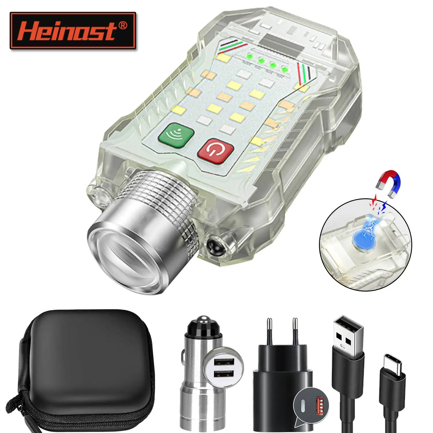 Heinast Multifunctional LED Flashlight Type-c Rechargeable EDC Torch Portable Hat Clip Light Outdoor Emergency Camping Lantern
Heinast Multifunctional LED Flashlight Type-c Rechargeable EDC Torch Portable Hat Clip Light Outdoor Emergency Camping Lantern