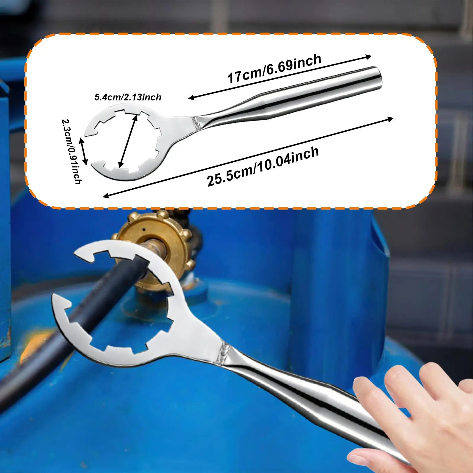 Stainless Steel Gas Can Wrench Anti Slip Valve Spanner Removal Adjustable Hand Tool for Outdoor Home Cylinder Repair
Stainless Steel Gas Can Wrench Anti Slip Valve Spanner Removal Adjustable Hand Tool for Outdoor Home Cylinder Repair