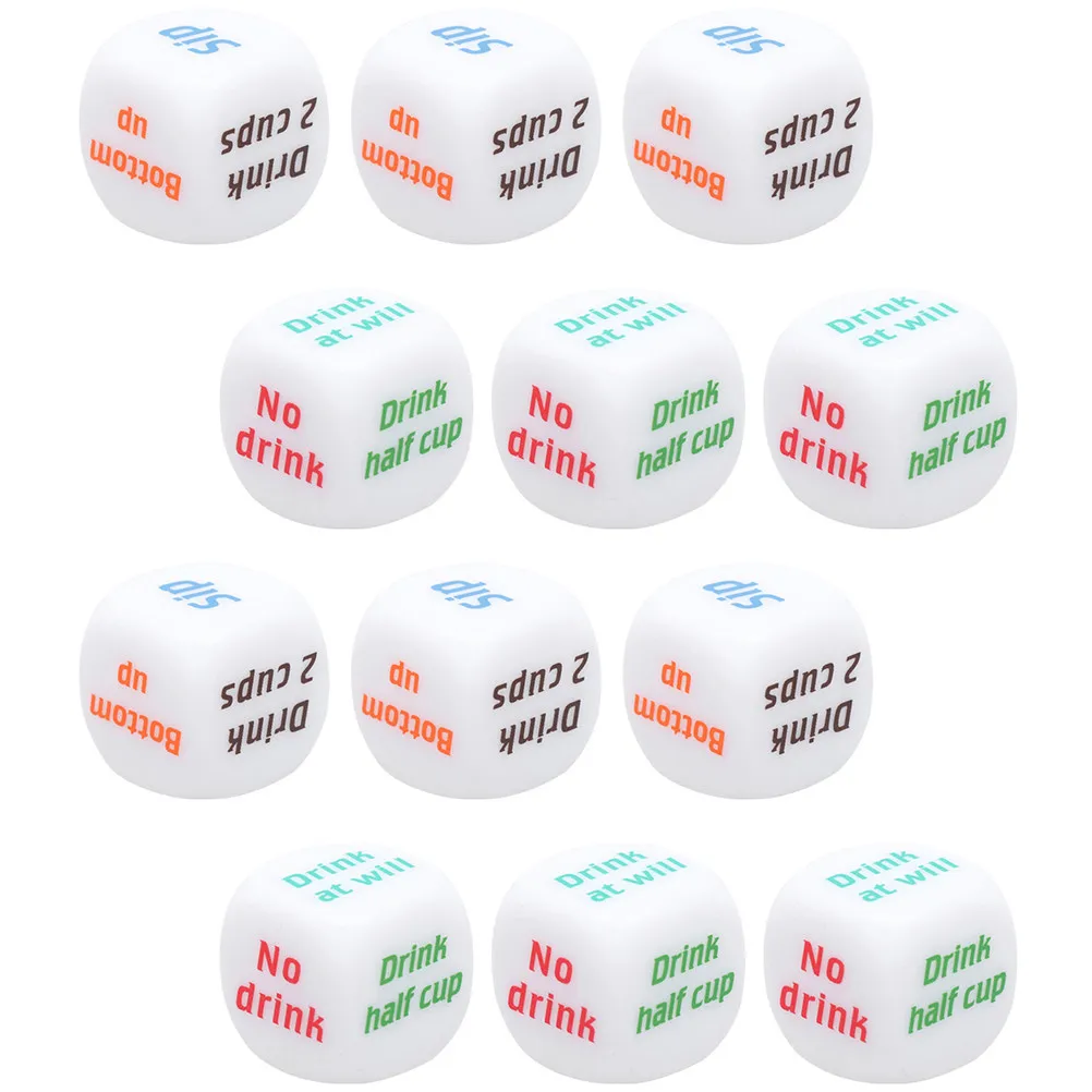 12Pcs English Drinking Game Acrylic Durable Creative Entertainment for Ktv Bar Home Party Game Dices
12Pcs English Drinking Game Acrylic Durable Creative Entertainment for Ktv Bar Home Party Game Dices