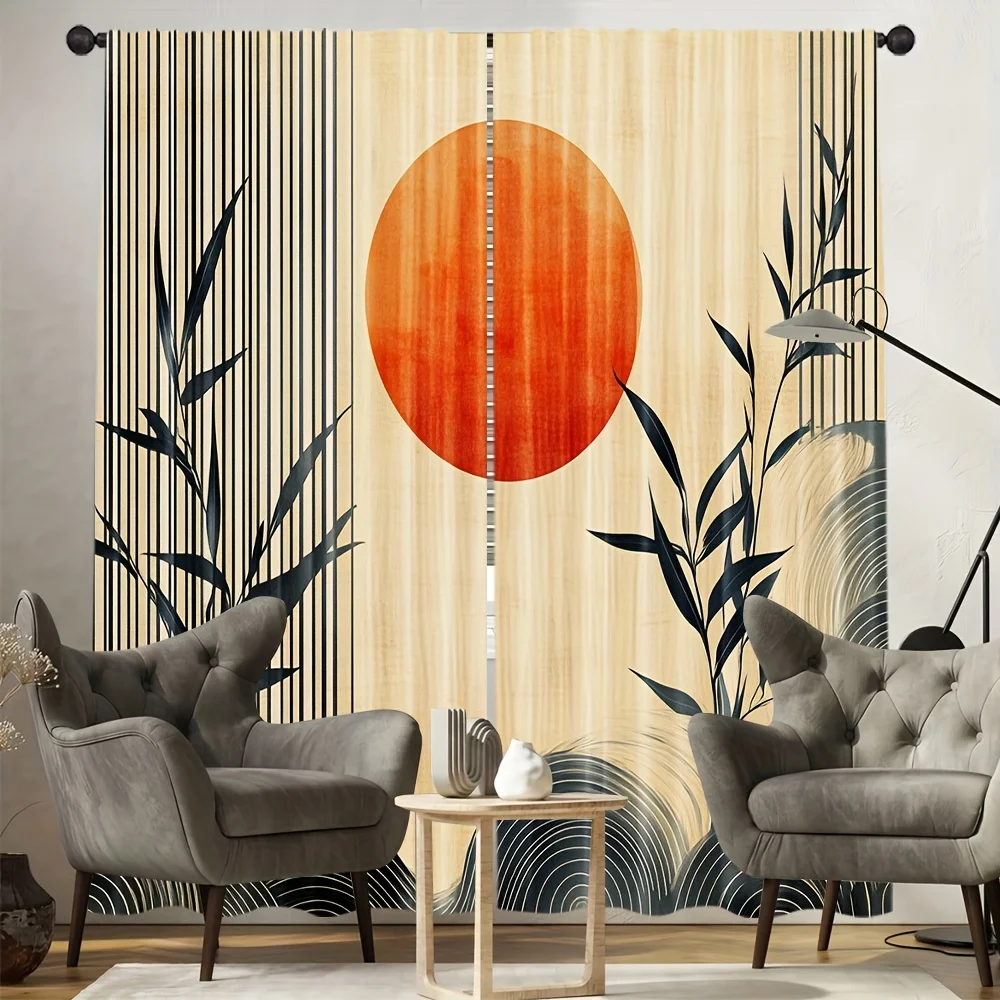 2pcs, Modern Boho Abstract Print All-Season Popular Curtains, Polyester, Perfect for Living Room, Bedroom, Study and Dining Room
2pcs, Modern Boho Abstract Print All-Season Popular Curtains, Polyester, Perfect for Living Room, Bedroom, Study and Dining Room
