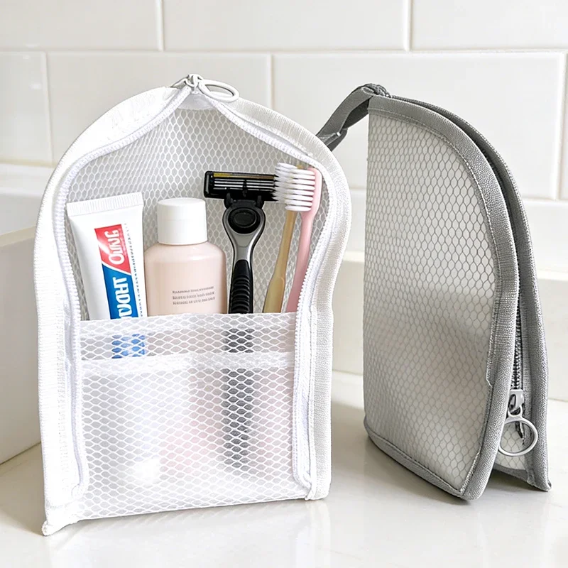 Waterproof Travel Toiletry Bag Mesh Cosmetic Bag Toothbrush Women Storage Box Folding Zipper Travel Makeup Brush Bag Portable
Waterproof Travel Toiletry Bag Mesh Cosmetic Bag Toothbrush Women Storage Box Folding Zipper Travel Makeup Brush Bag Portable