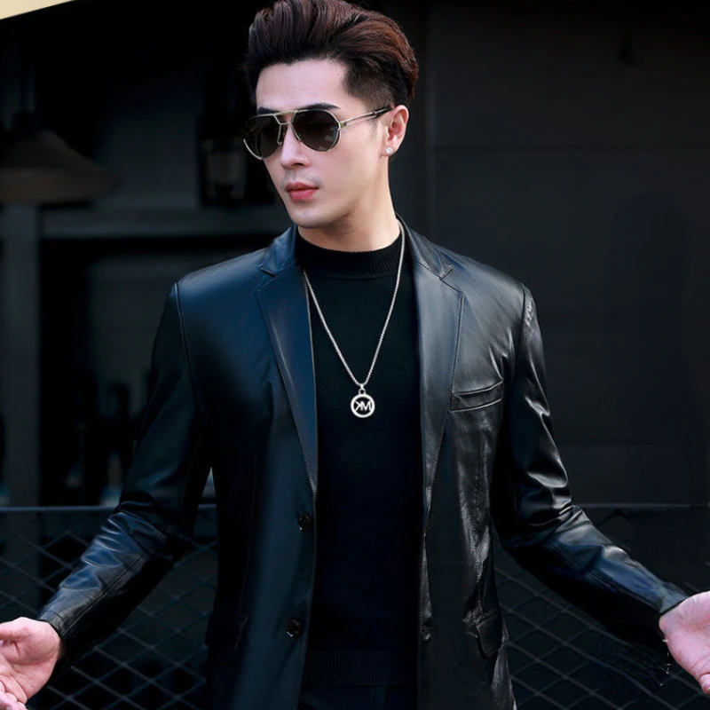 2022 Spring Autumn Fashion New Men's Casual Lapel Leather Dress Suit Coat Male Fashion Business Casual Pu Blazers Jacket W82
2022 Spring Autumn Fashion New Men's Casual Lapel Leather Dress Suit Coat Male Fashion Business Casual Pu Blazers Jacket W82