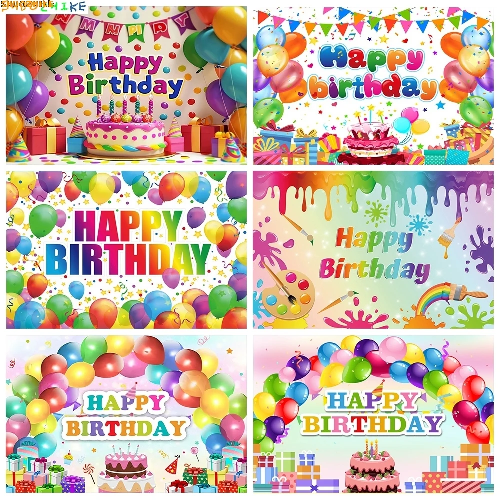 Happy Birthday Cake Colorful Balloons Photography Backdrops Girls Boys Baby Birthday Party Decor Photo Studio Background TD-01
Happy Birthday Cake Colorful Balloons Photography Backdrops Girls Boys Baby Birthday Party Decor Photo Studio Background TD-01