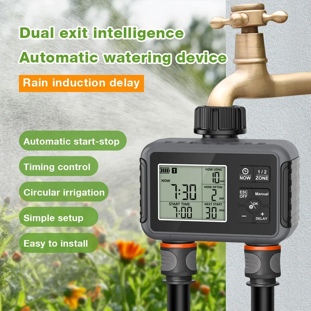 1/2/3-Outlets Automatic Water Timer Smart Irrigation Watering System Sprinkle Faucet Hose Programmer Timer for Garden Outdoor
1/2/3-Outlets Automatic Water Timer Smart Irrigation Watering System Sprinkle Faucet Hose Programmer Timer for Garden Outdoor