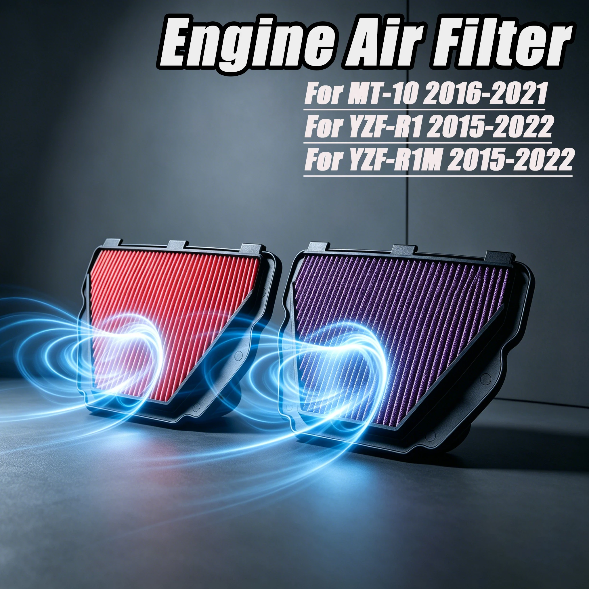 Motorcycle Engine Air Filter For Yamaha YZF-R1 R1 M/S 2015-2022 MT-10 MT10 ABS 2016-2021 Replacement Air Intake Filter Element
Motorcycle Engine Air Filter For Yamaha YZF-R1 R1 M/S 2015-2022 MT-10 MT10 ABS 2016-2021 Replacement Air Intake Filter Element