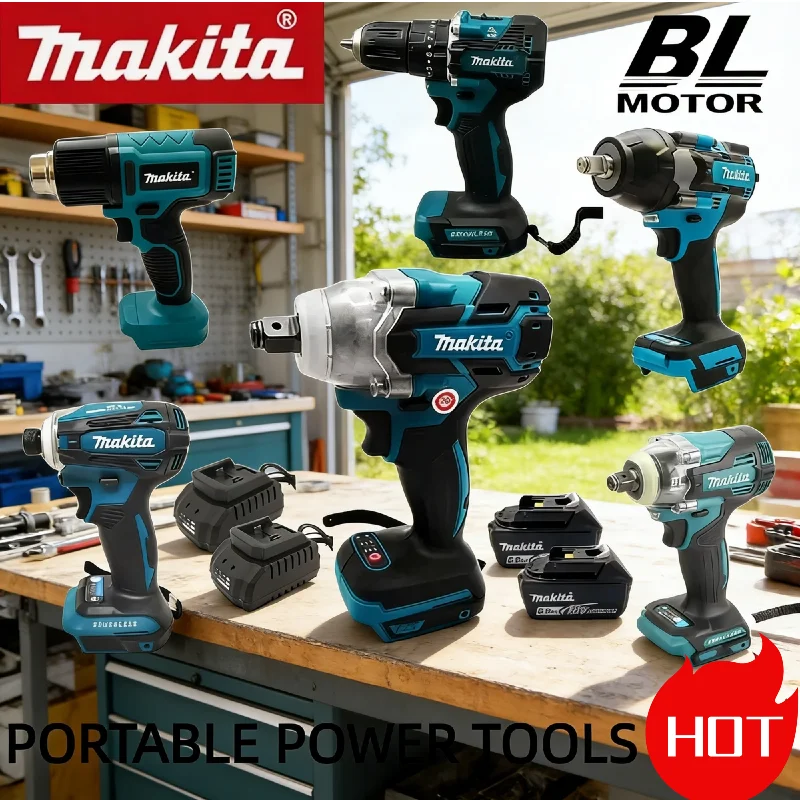 Makita Cordless Brushless Drill Combo: Digital Heat Gun, Impact Driver / Wrench, DTD173, DTW600, DTD171, DTW700, DDF487, TW004G
Makita Cordless Brushless Drill Combo: Digital Heat Gun, Impact Driver / Wrench, DTD173, DTW600, DTD171, DTW700, DDF487, TW004G