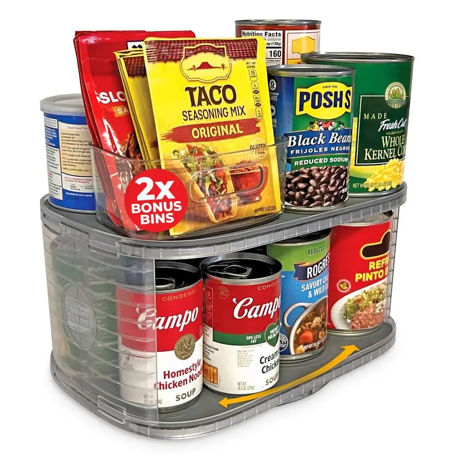 2Tier Lazy Susan Pantry Organizer Steel Reinforced Turntable for Kitchen Cabinets amp Pantry Storage HeavyDuty Can Organizer Hol
2Tier Lazy Susan Pantry Organizer Steel Reinforced Turntable for Kitchen Cabinets amp Pantry Storage HeavyDuty Can Organizer Hol