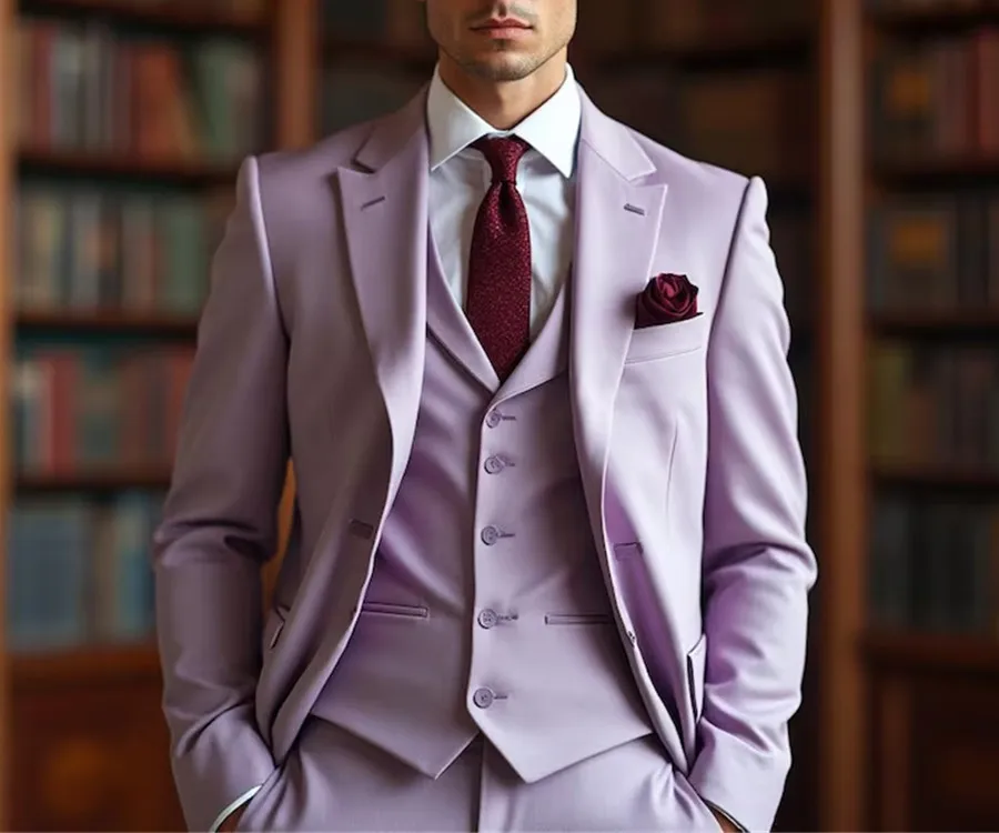 Men’s Lavender 3-Piece Suit for Events & Dinners Groom Wear Wedding Tuxedos Business Suits Costume Mariage (Blazer+Vest+Pants)
Men’s Lavender 3-Piece Suit for Events & Dinners Groom Wear Wedding Tuxedos Business Suits Costume Mariage (Blazer+Vest+Pants)
