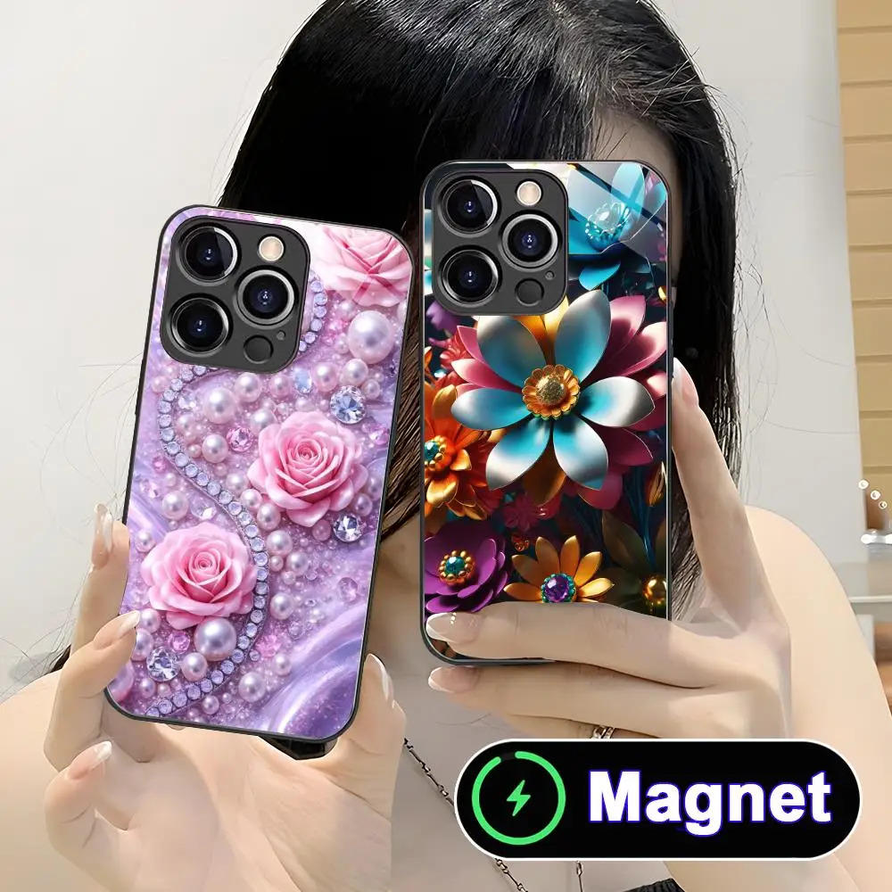 Luxury Pearl Flowers Phone Case for iPhone 17 16 15 14 13 12 11 Air Pro Max Plus Mini Glass Magnet Cover
Luxury Pearl Flowers Phone Case for iPhone 17 16 15 14 13 12 11 Air Pro Max Plus Mini Glass Magnet Cover