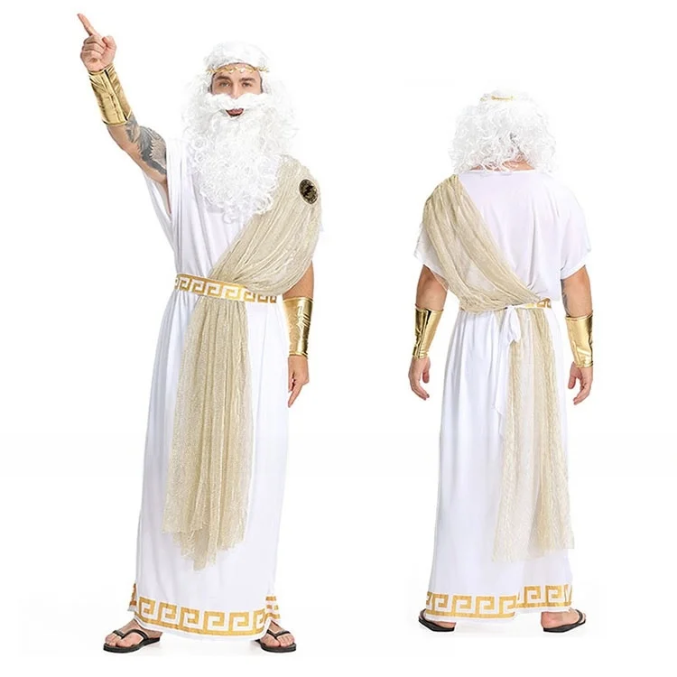Halloween Myth Theme Party Zeus Costume Performance Stage Father God King Outfit Women's Traditional Clothing Stage Costume
Halloween Myth Theme Party Zeus Costume Performance Stage Father God King Outfit Women's Traditional Clothing Stage Costume
