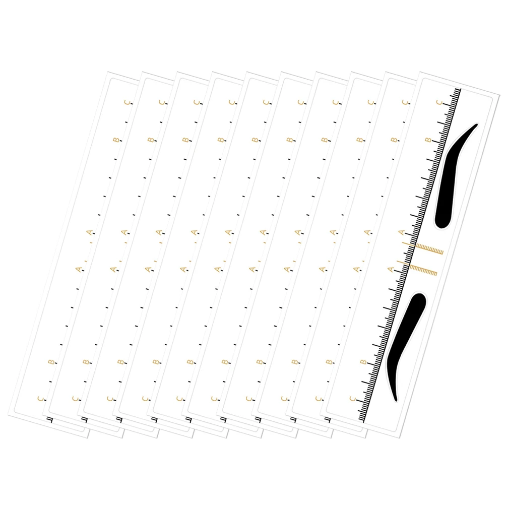 10pcs Disposable Sticker Eyebrow Ruler Shaping Tool Yellow PVC Measuring Stencil Symmetrical Design Makeup Gift
10pcs Disposable Sticker Eyebrow Ruler Shaping Tool Yellow PVC Measuring Stencil Symmetrical Design Makeup Gift