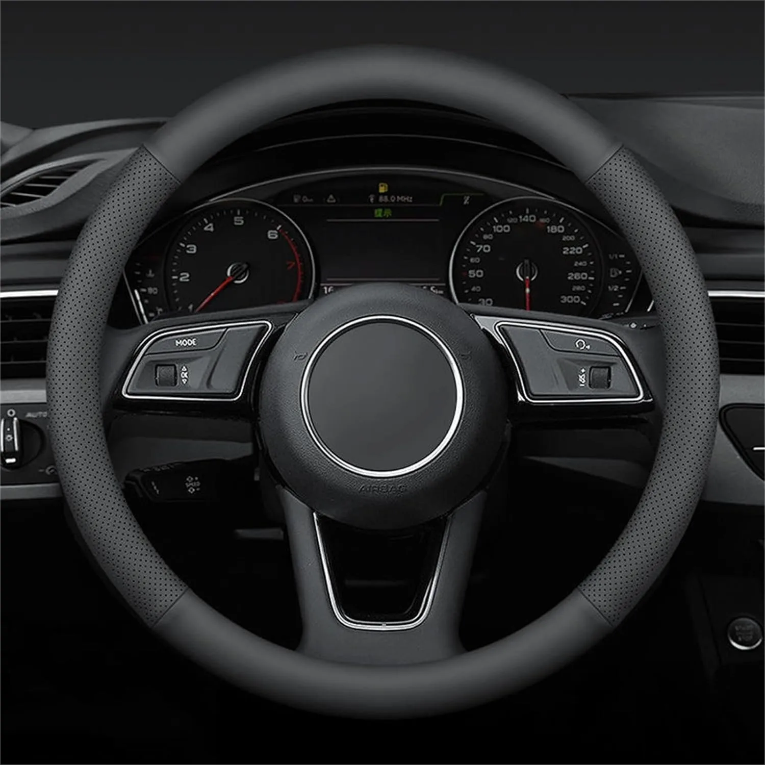 Steering Wheel Cover 14.5-15 inch, Non-Slip Breathable Microfiber Leather with Safety Rubber Inner Layer for All-Season Comfort
Steering Wheel Cover 14.5-15 inch, Non-Slip Breathable Microfiber Leather with Safety Rubber Inner Layer for All-Season Comfort