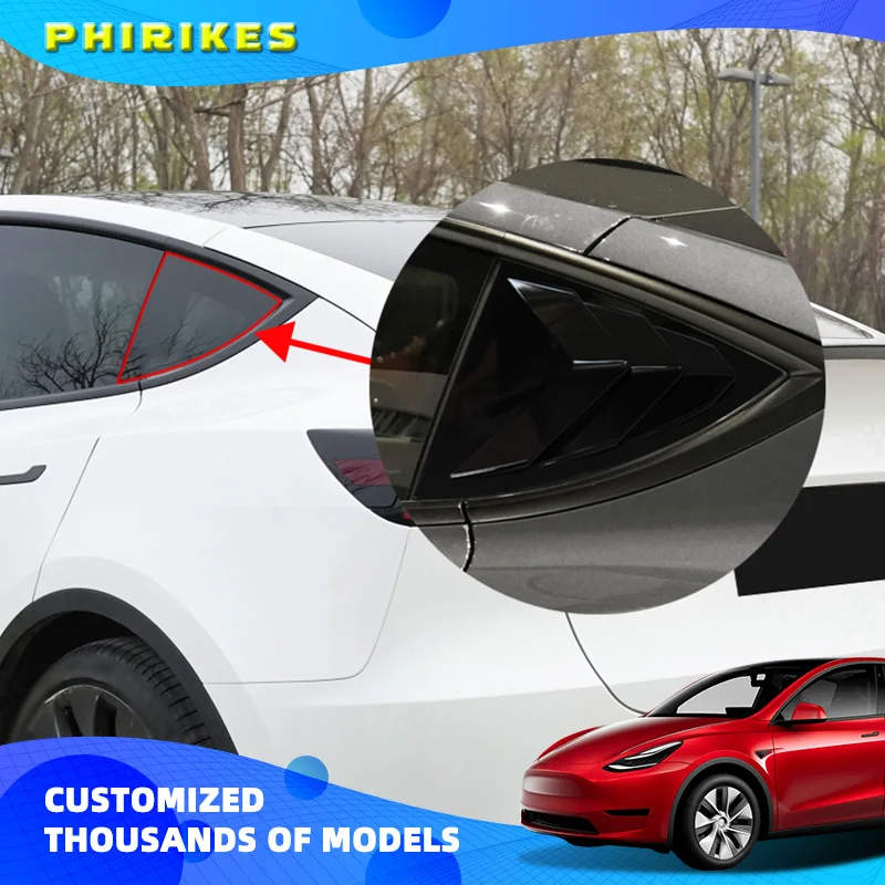 For Tesla Model Y 19-23 Car Rear Window Shutter Cover Trim Window Louver Side Vent ABS Carbon Fiber Gloss Black Auto Accessories
For Tesla Model Y 19-23 Car Rear Window Shutter Cover Trim Window Louver Side Vent ABS Carbon Fiber Gloss Black Auto Accessories