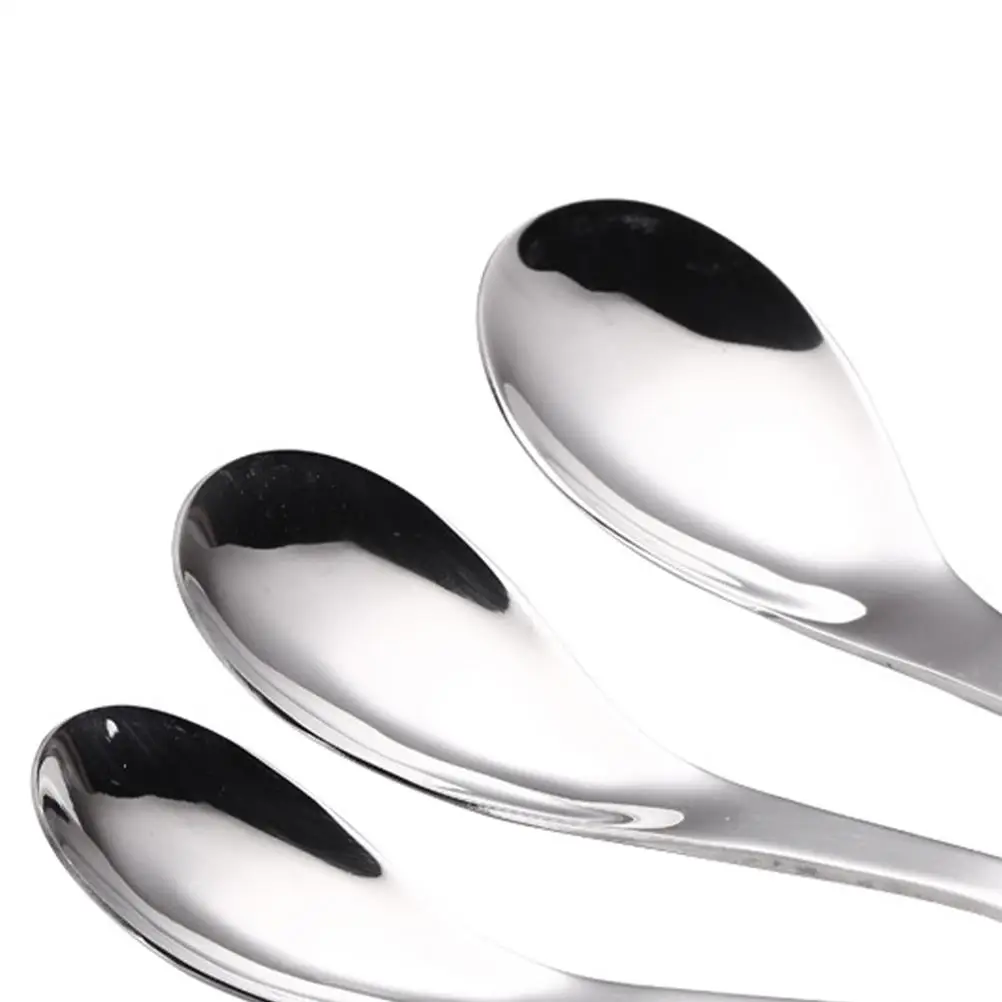 3PCS Stainless Steel Spoon Set Soup Spoons Thickening Kitchen Tableware for Daily Meals Travel Lunch Boxes Durability
3PCS Stainless Steel Spoon Set Soup Spoons Thickening Kitchen Tableware for Daily Meals Travel Lunch Boxes Durability