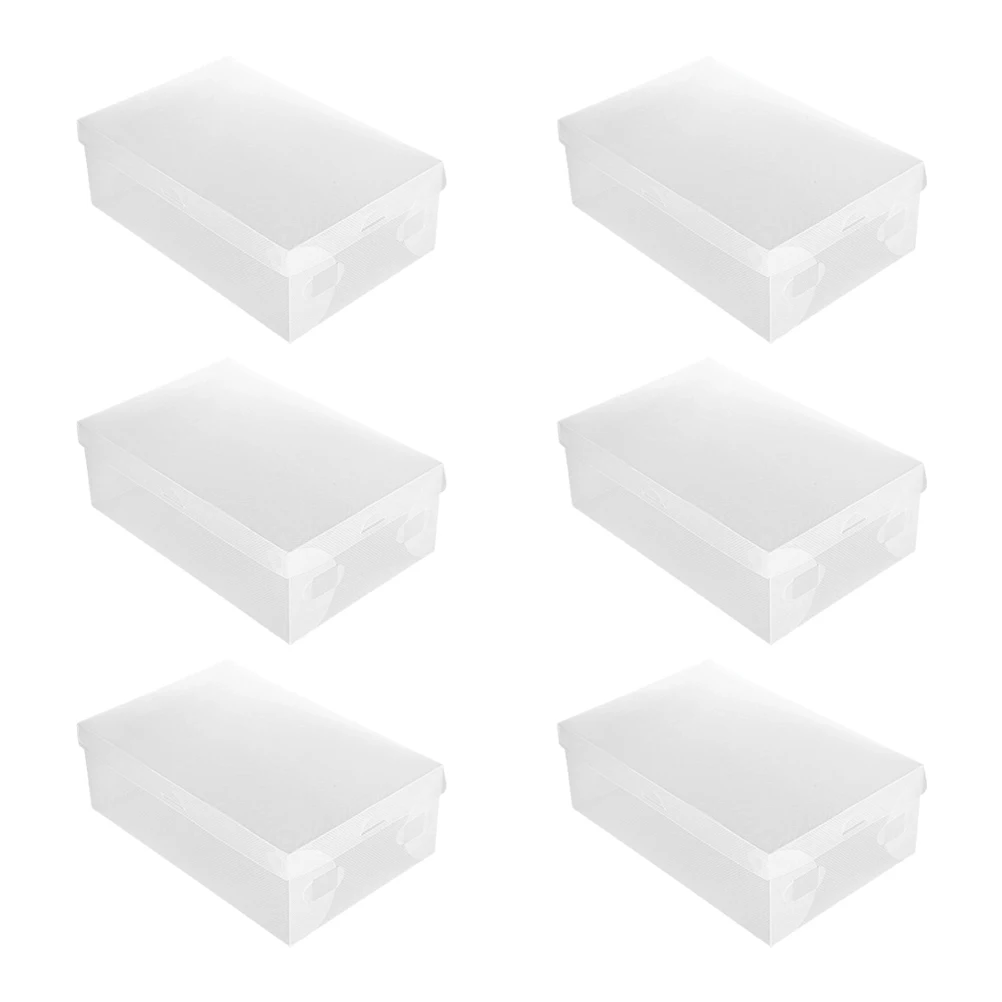 6pcs Transparent Dustproof Shoe Storage Boxes Clear Containers Stackable Organizer For Closet Bedroom Shoes Case
6pcs Transparent Dustproof Shoe Storage Boxes Clear Containers Stackable Organizer For Closet Bedroom Shoes Case