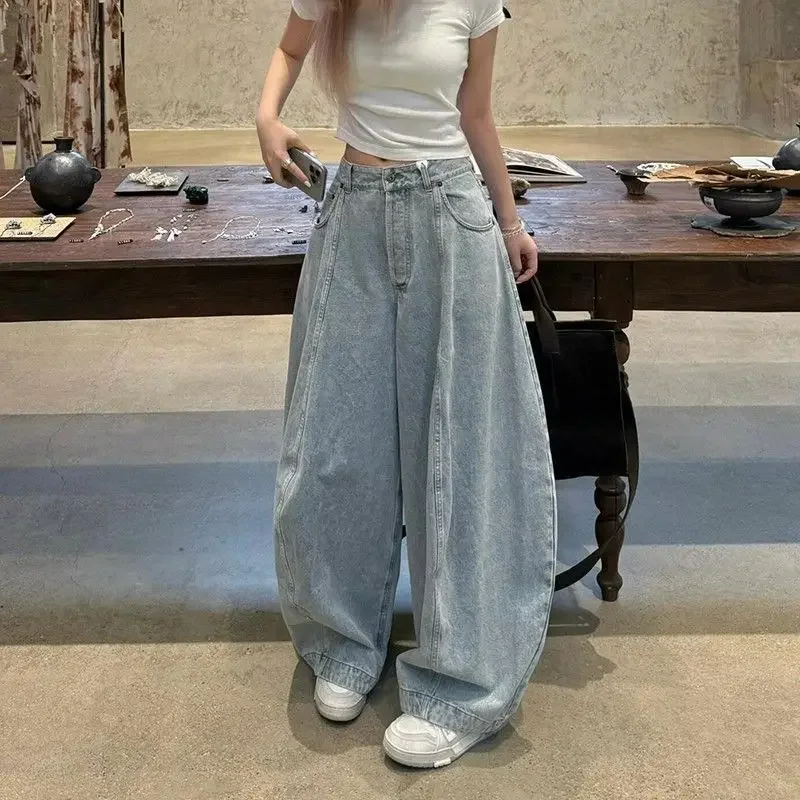 American Washed Loose Wide Leg Knife Jeans Women's Spring Autumn New High Waist Loose Slimming Floor Length Pants
American Washed Loose Wide Leg Knife Jeans Women's Spring Autumn New High Waist Loose Slimming Floor Length Pants
