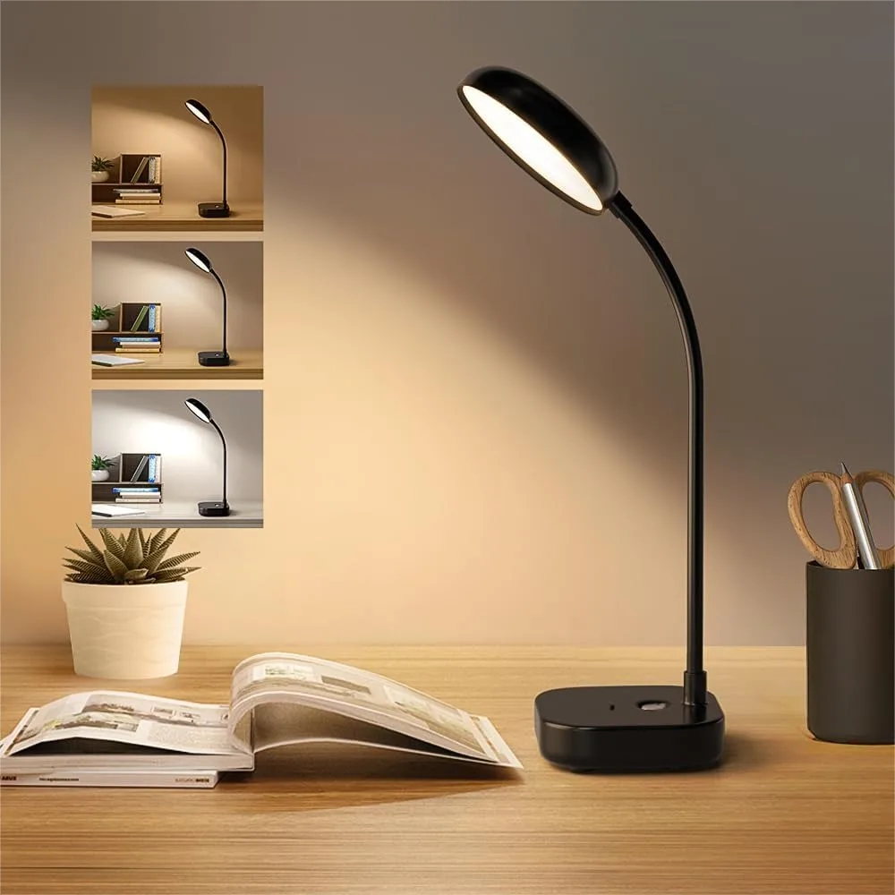 Rechargeable Desk Lamp 5W 3 Colors Dimmable 360 Gooseneck Portable Battery Powered Cordless Small Reading Light For Home Office Bedroom
Rechargeable Desk Lamp 5W 3 Colors Dimmable 360 Gooseneck Portable Battery Powered Cordless Small Reading Light For Home Office Bedroom