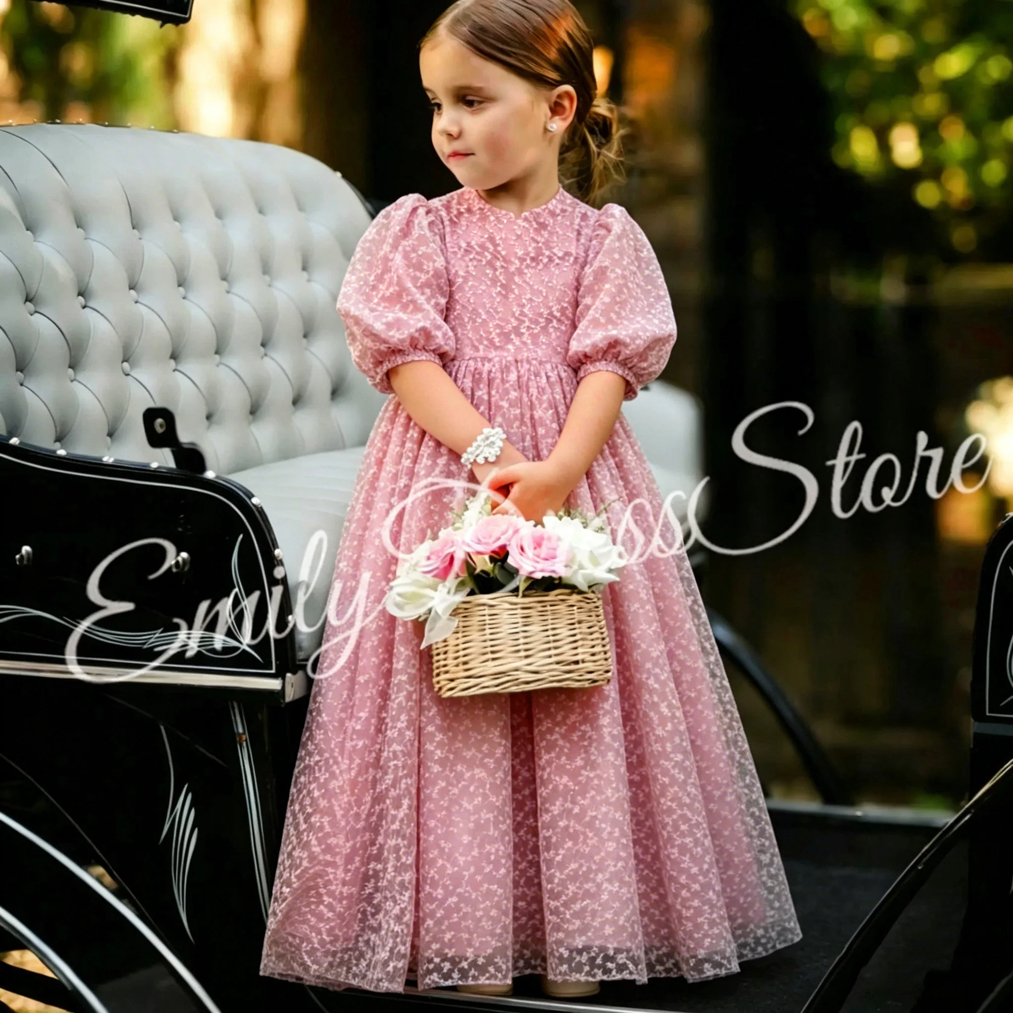 Customized Pink Flower Girl Dress for Wedding Half Sleeve Puffy Kids Birthday Party Bridesmaid First Communion Gown
Customized Pink Flower Girl Dress for Wedding Half Sleeve Puffy Kids Birthday Party Bridesmaid First Communion Gown