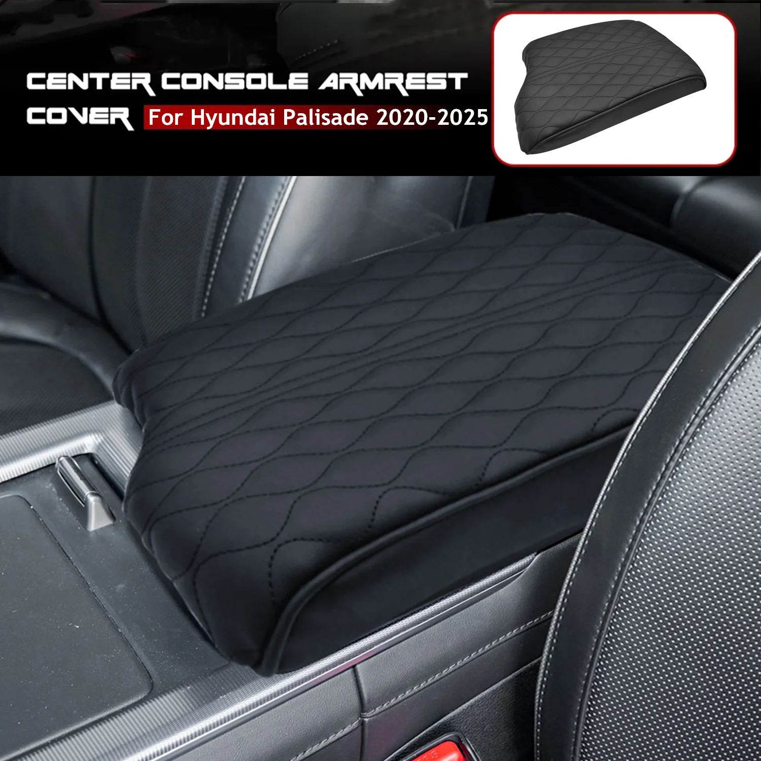 Armrest Cushion Cover Center Console Pad Leather For 2020-2025 Hyundai Palisade Center Console Armrest Lid Cover Black
Armrest Cushion Cover Center Console Pad Leather For 2020-2025 Hyundai Palisade Center Console Armrest Lid Cover Black