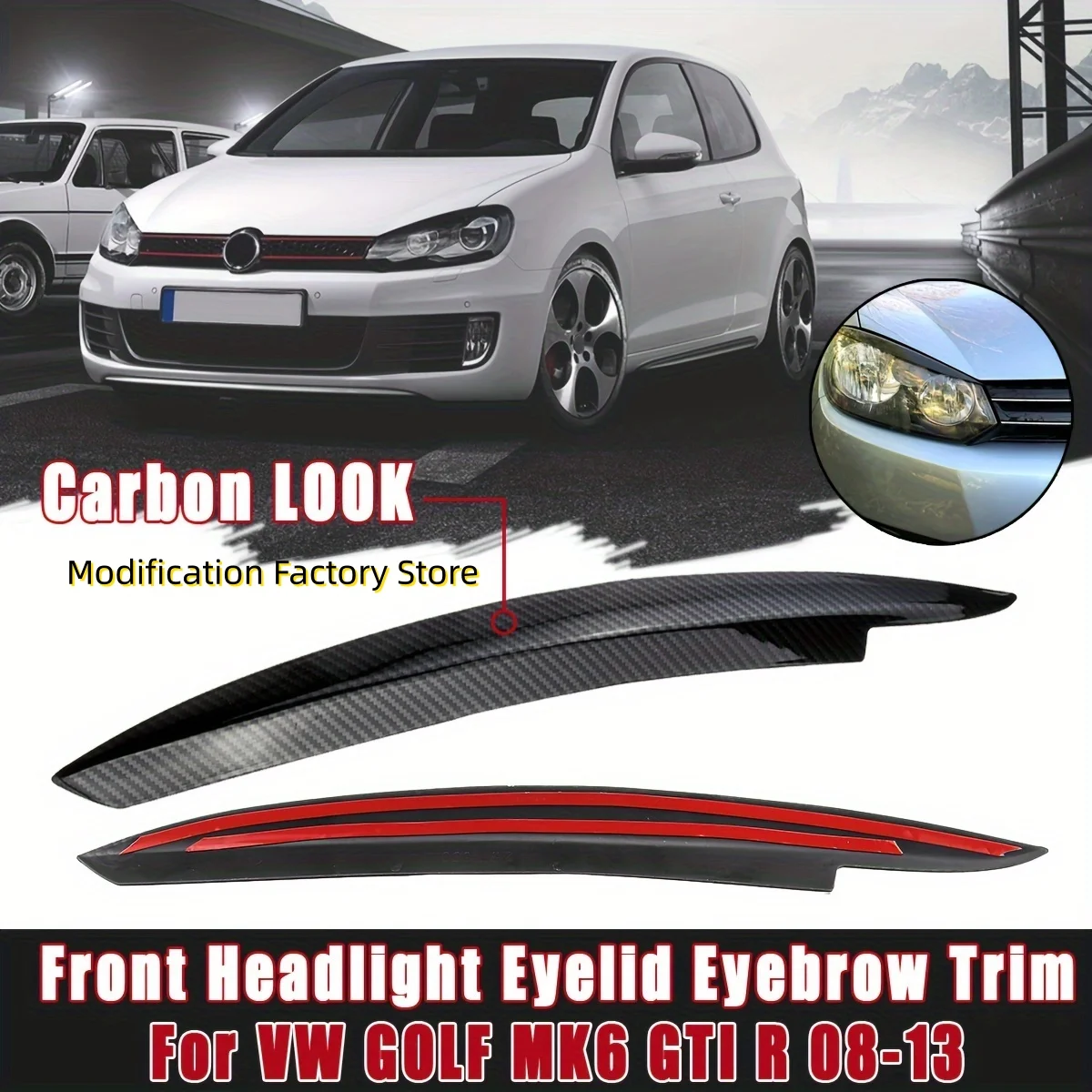 For VW Golf 6 MK6 2008 2009 2010 2011 2012 Headlight Eyebrow Pair Evil Eye Headlight Eyelids Head Light Lamp Eyebrow Cover Trim
For VW Golf 6 MK6 2008 2009 2010 2011 2012 Headlight Eyebrow Pair Evil Eye Headlight Eyelids Head Light Lamp Eyebrow Cover Trim